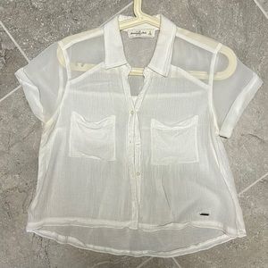 A&F White Button Down
